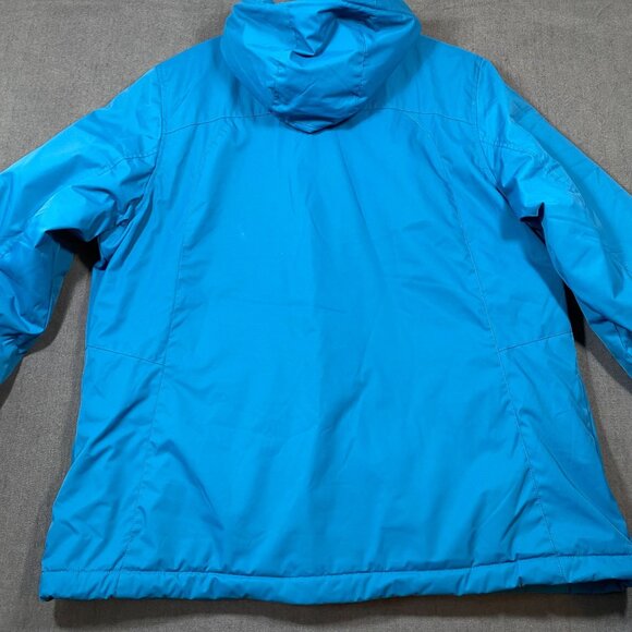 L.L. Bean Blue Raincoat Jacket W/ Sherpa Fleece Lining Womens size XL - Picture 5 of 11